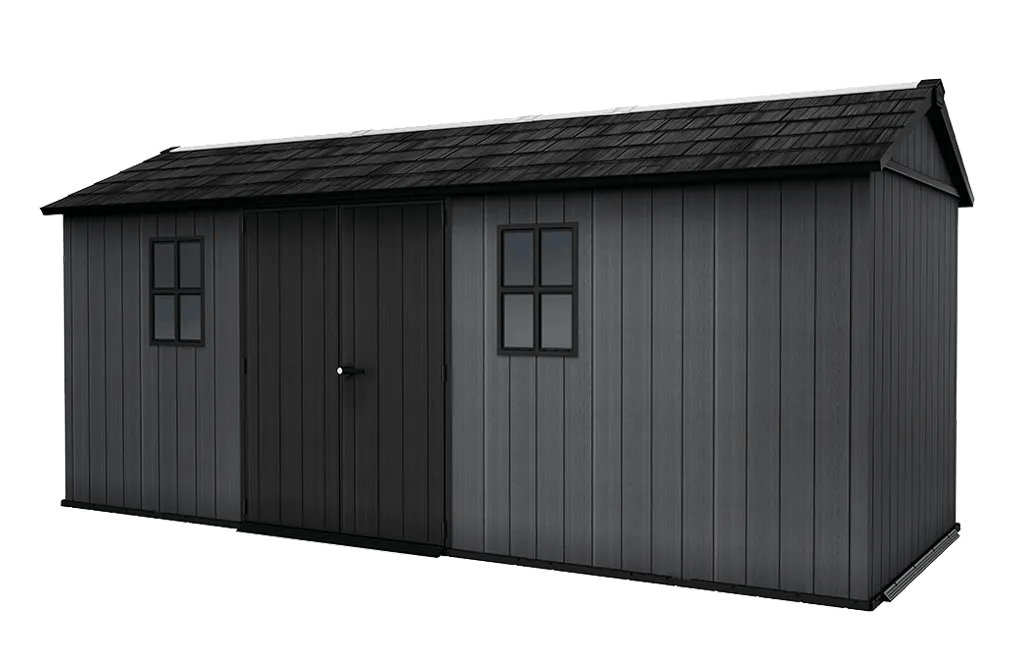 Abri de jardin Newton Plus 1775 - 11,2m2 - Gris Aspect Bois