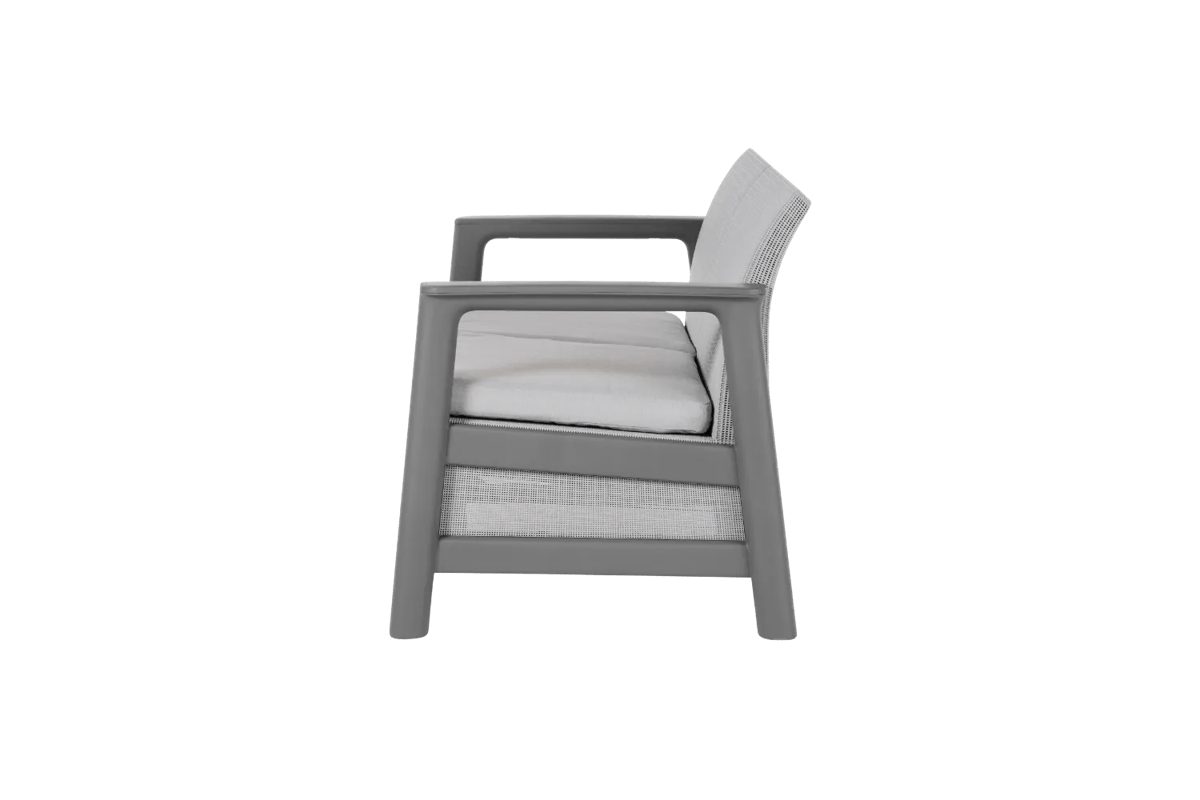 Scandi Linea 2-zits Loungebank  - Lichtgrijs