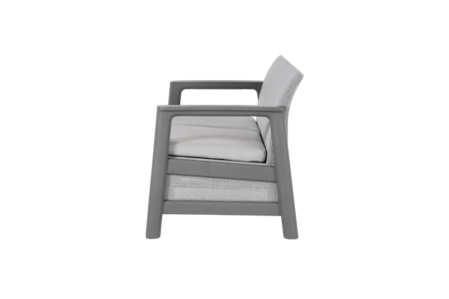 Scandi Linea 2-zits Loungebank  - Lichtgrijs