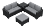 California 4 Seater Double Lounge Set - Grey