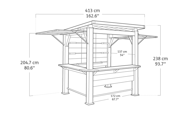 Signature Bar-B-Q Gazebo - PINE