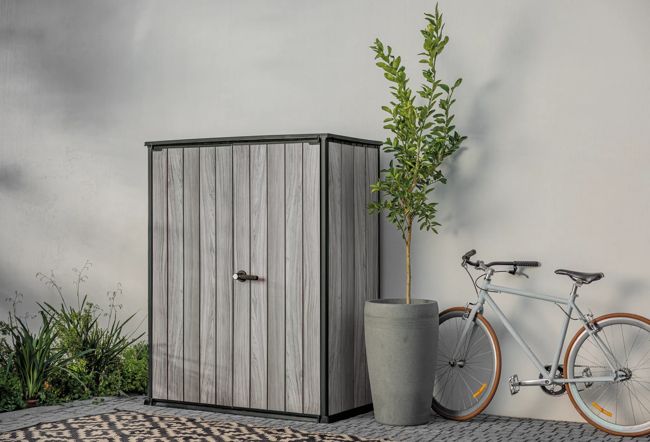 Signature Vertical Storage Shed - Storm Gray - Keter US