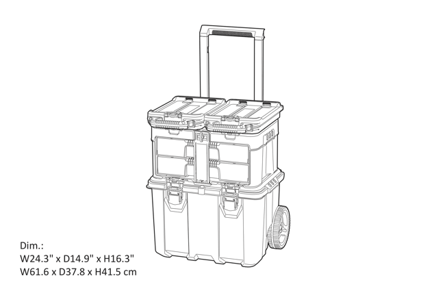 Stack & Roll 2.0 Tool Storage System Black - Keter US