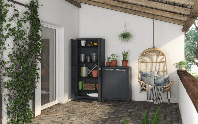 Armario alto de exterior Moby - 182x44x80 cm. - 