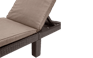 Tumbona de jardín Daytona Deluxe 65x195x25.5 cm - Marrón