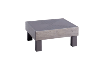 Mesa auxiliar de exterior Elements 65x65x29 cm - Marrón - Muebles de Exterior