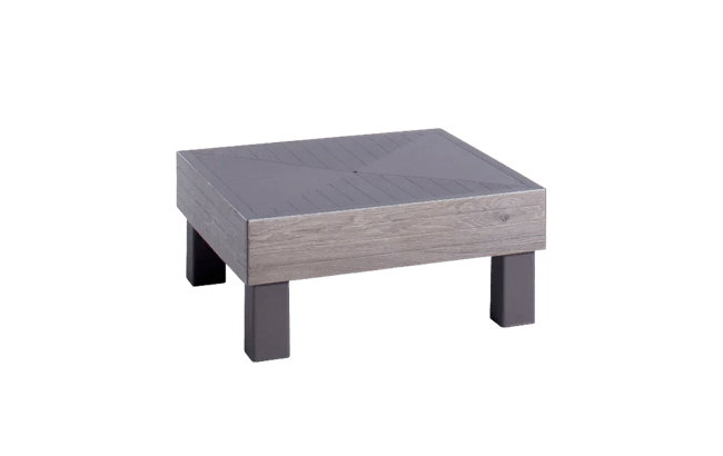 Mesa auxiliar de exterior Elements 65x65x29 cm - Marrón