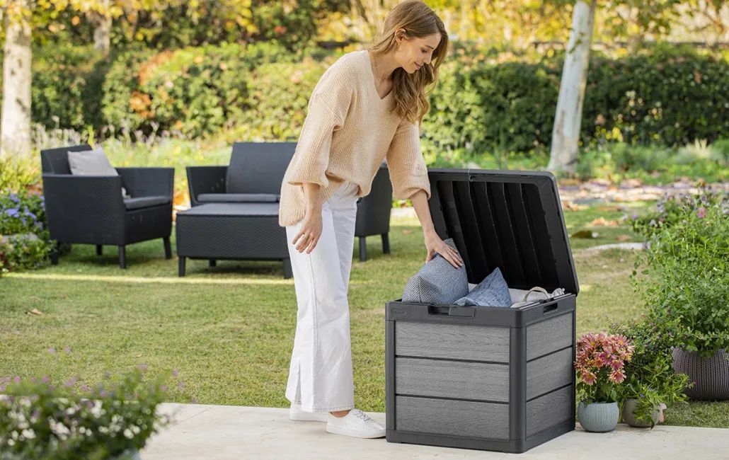 Cortina 30 Gallon Outdoor Storage Deck Box Graphite - Keter Canada