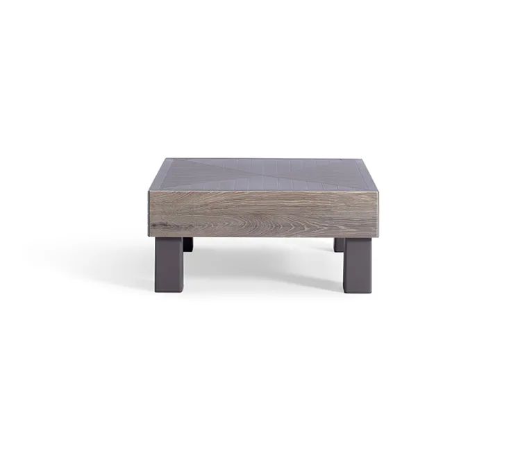 Mesa auxiliar de exterior Elements 65x65x29 cm - Marrón