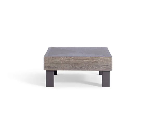 Mesa auxiliar de exterior Elements 65x65x29 cm - Marrón