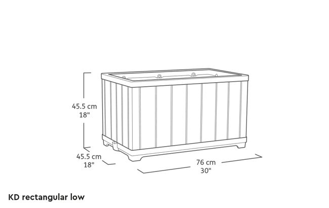 Signature Rectangular Planter  - Ashwood Brown