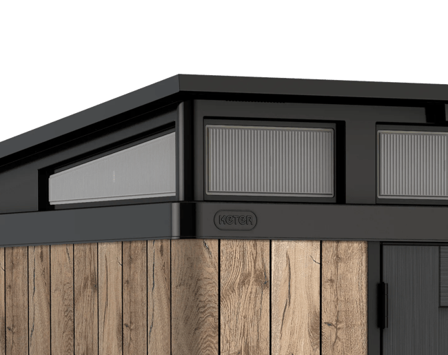 Aspen 8x6 Shed - Outdoor Storage Shed Pine Brown  - Keter US
