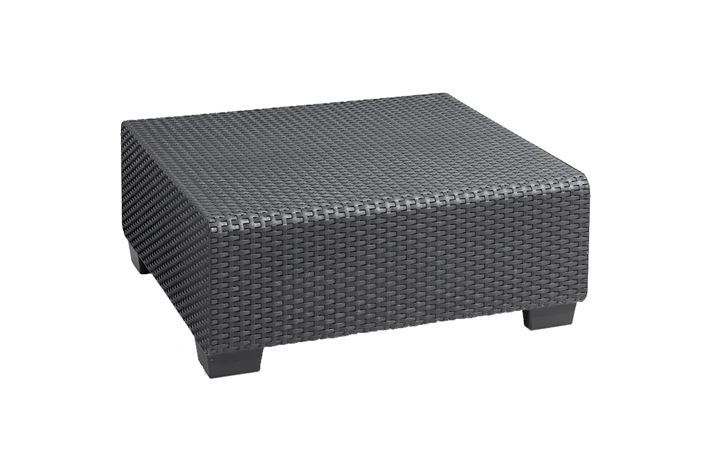 Salta Square Rattan Outdoor End Table - Graphite - Keter US