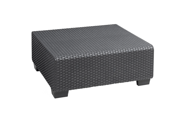 Salta Square Rattan Outdoor End Table - Graphite - Keter US