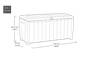 Novel Deluxe 340L Storage Box - Brown