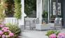 Scandi Linea 2 Seater Balcony Set with Storage Table - Grey