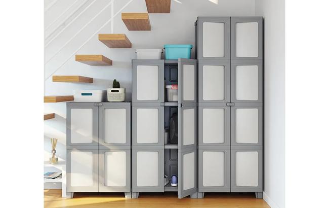 ארון שירות מודולייז גבוה - אפור בהיר thumbnail