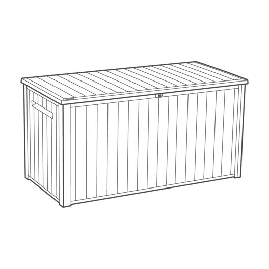 Arcón de exterior Southwood 145x71x74 cm y 643L - Grafito