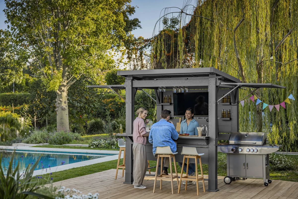 Bar Grill Gazebo Signature 247x200x238 cm  - Marrón