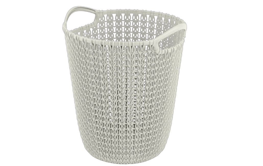 סל ניירות 7 ליטר סרוג (דגם KNIT 7L) -  - לבן