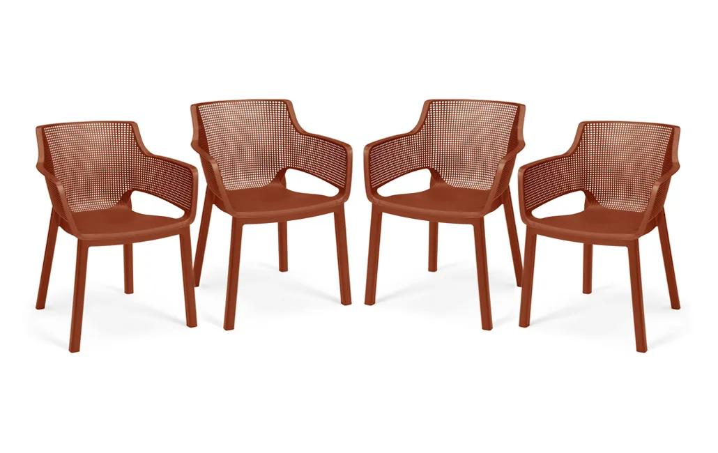 Pack de 4 sillas de exterior Elisa