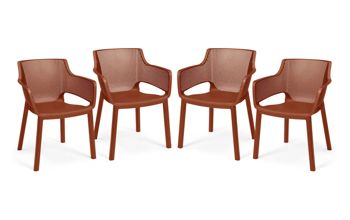 Pack de 4 sillas de exterior Elisa - Muebles de Jardín