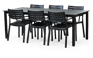 פינת אוכל אמרלד שולחן ו 6 כיסאות - שחור
