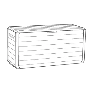Atlas 71 Gallon Storage Deck Box Graphite - Keter US