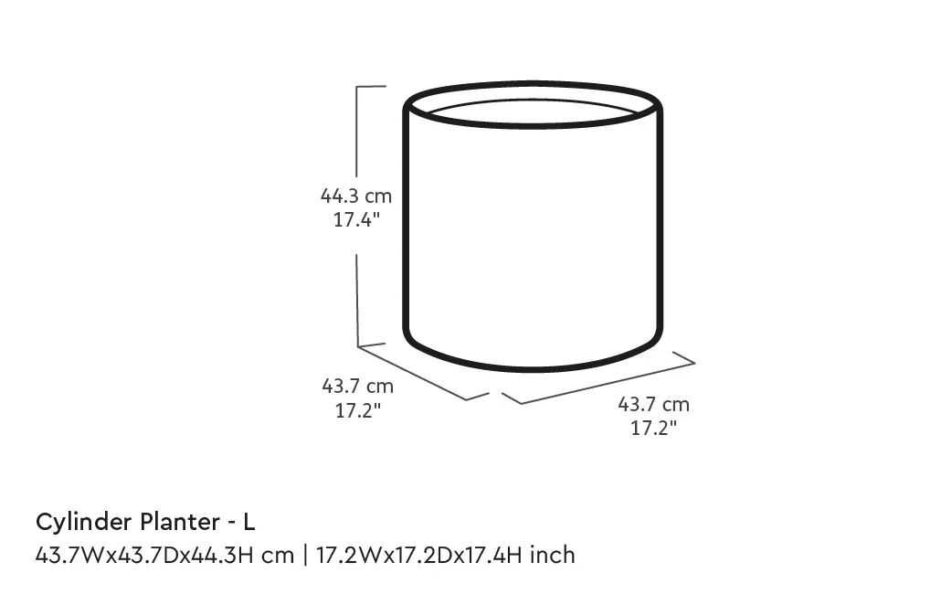 Cylinder Planter Set of 3 - Graphite