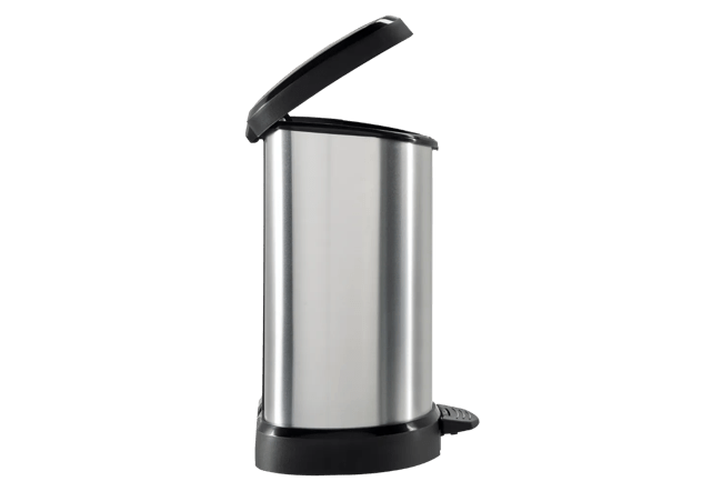 פח אשפה דקו עם פדל 15 ליטר - שחור