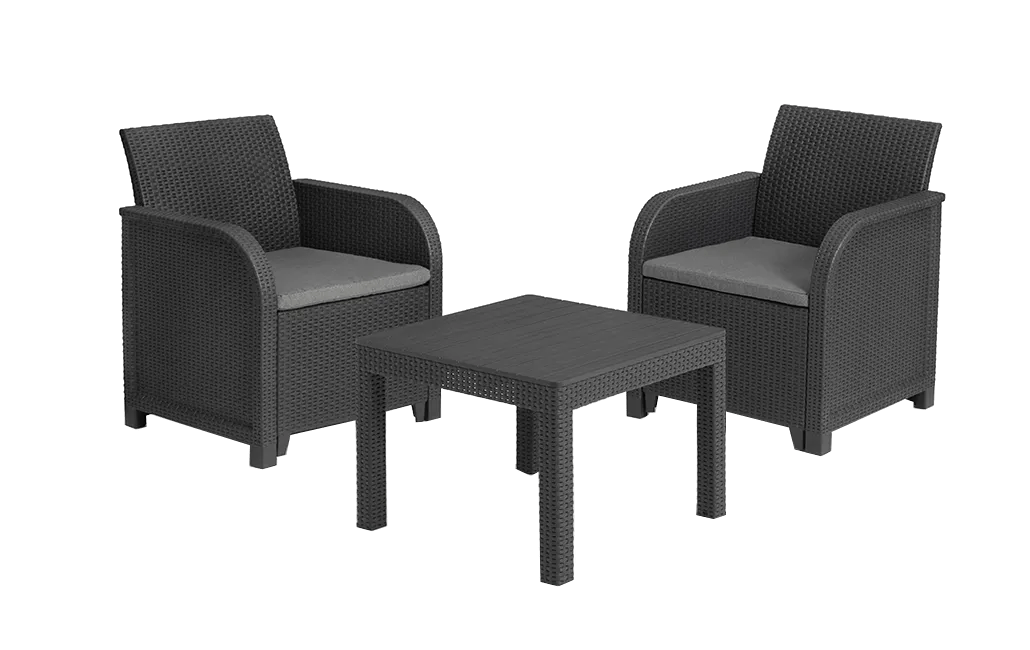 Rosalie 2 Seater Balcony Set - Grey