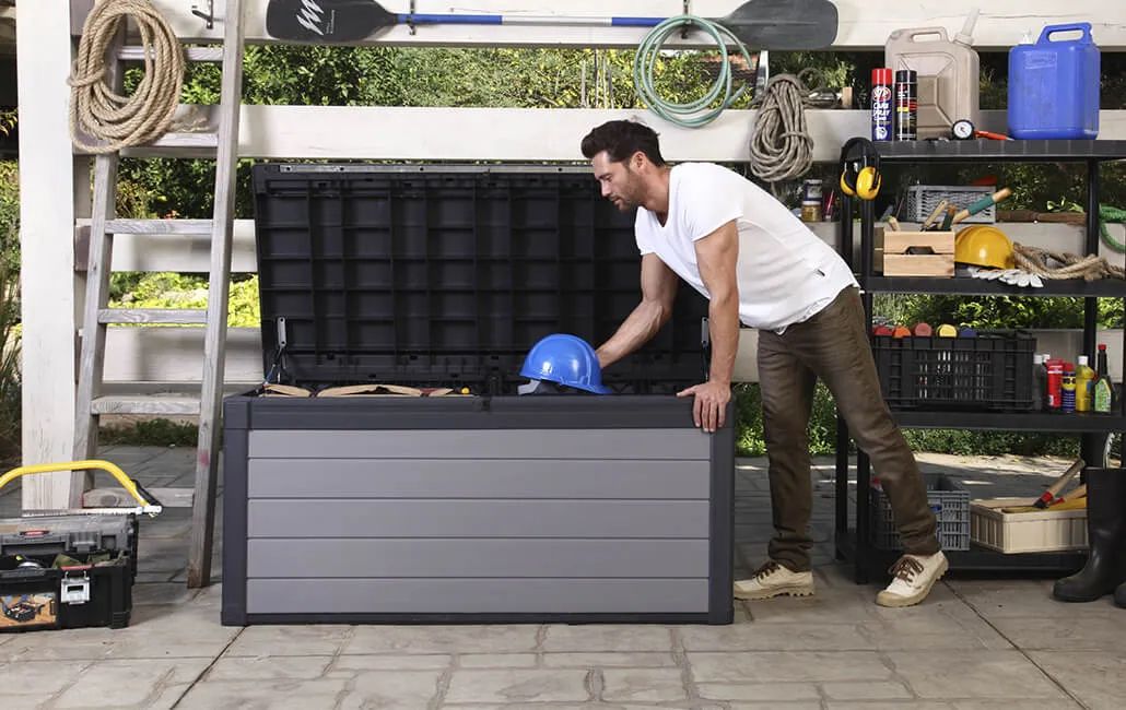 Premier Gray 150 Gallon Storage Deck Box - Keter US