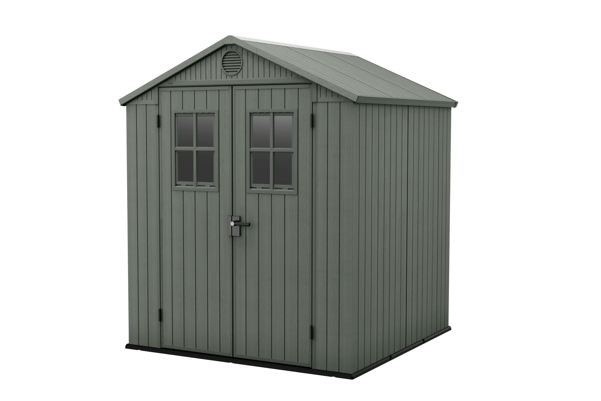 Caseta de exterior Darwin 6x6 ventanas frontales. 190x183x221cm y 3,3m2 - Verde