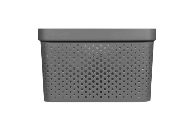 Infinity Dots Opbergbox 17L - Antraciet