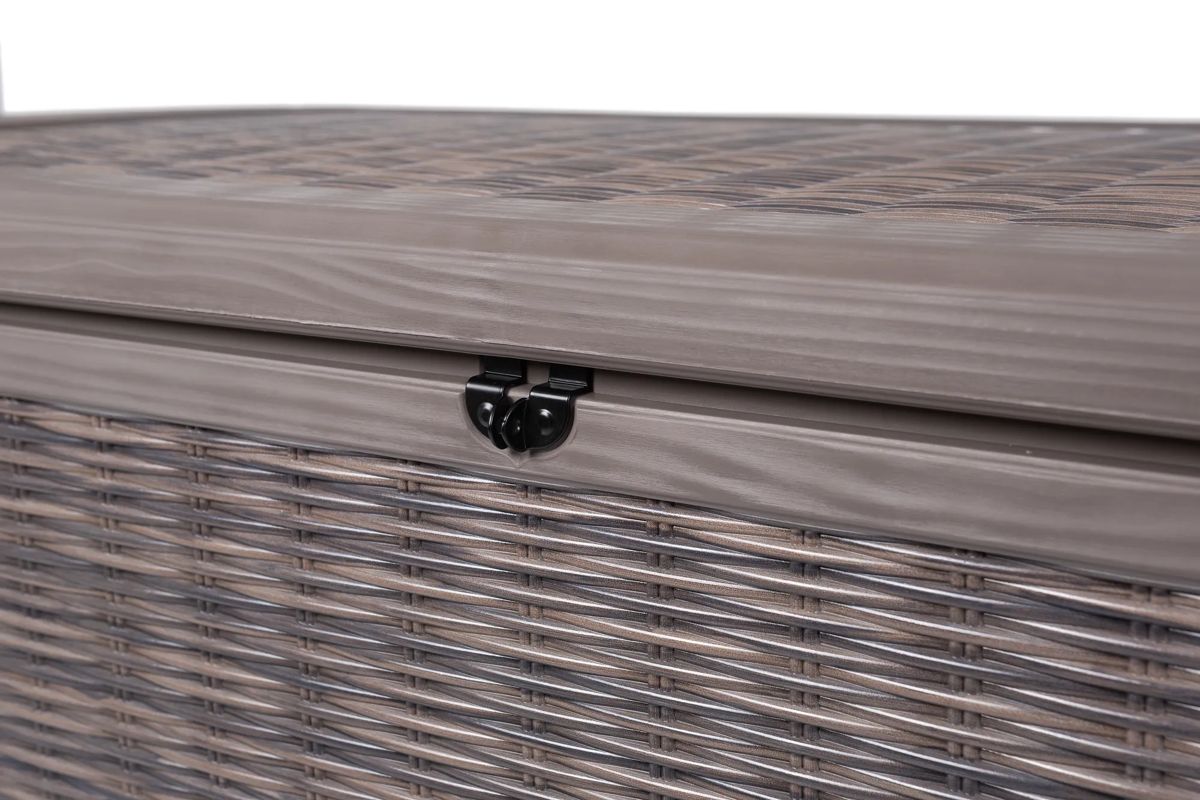 Signature 135 Gallon Large Deck Box - Mist Gray - Keter US