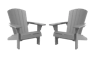 Troy Adirondack Stuhl – 93x80x96,5 cm – 2 Stück - Grau