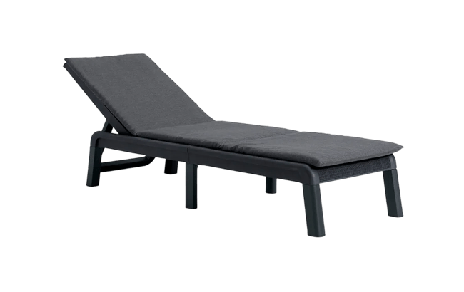 Mallorca Ligbed - 58x187.5x29 - Antraciet