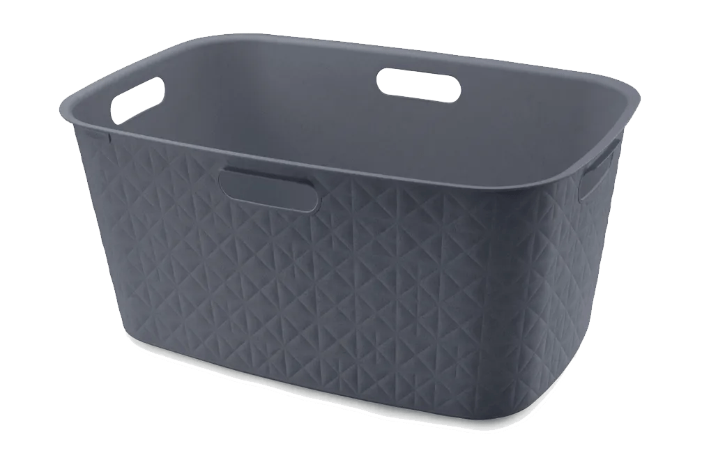 סל כביסה סופטקס 45 ליטר - אפור