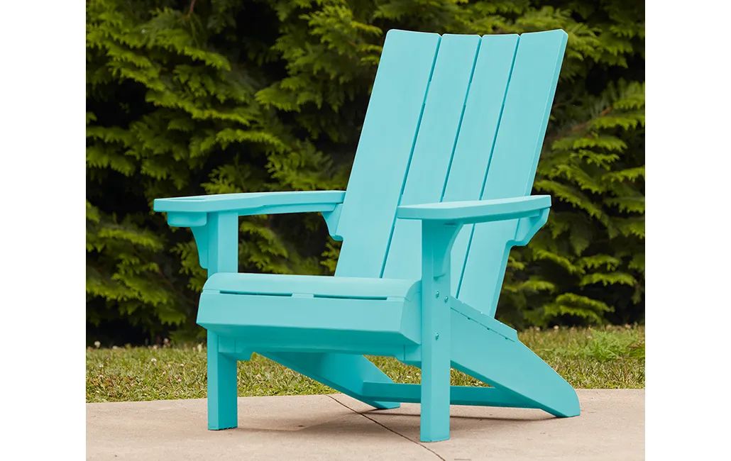 Chaise Adirondack moderne avec porte-gobelet Sarcelle – Keter Canada