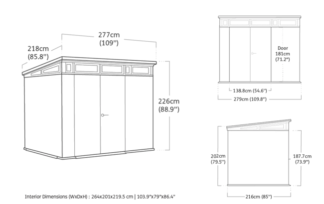 Signature Shed 9x7ft - Rosewood