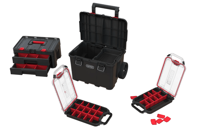 Stack & Roll 2.0 Tool Storage System Black - Keter US