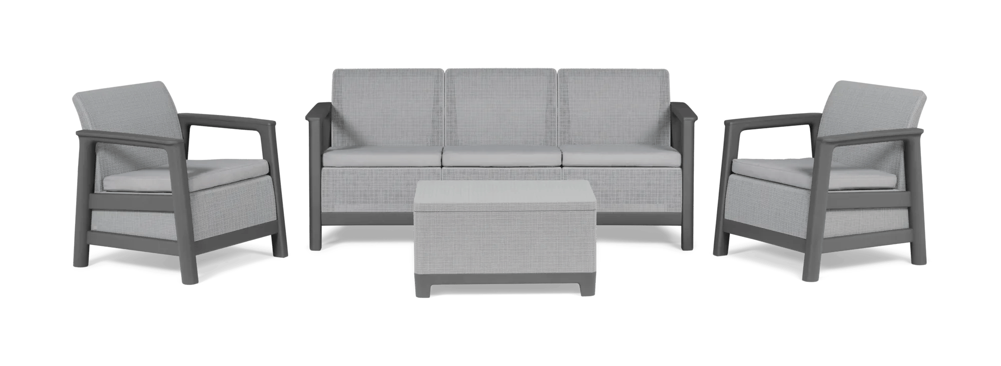 Scandi Linea 5 Seater Lounge Set with Storage Table