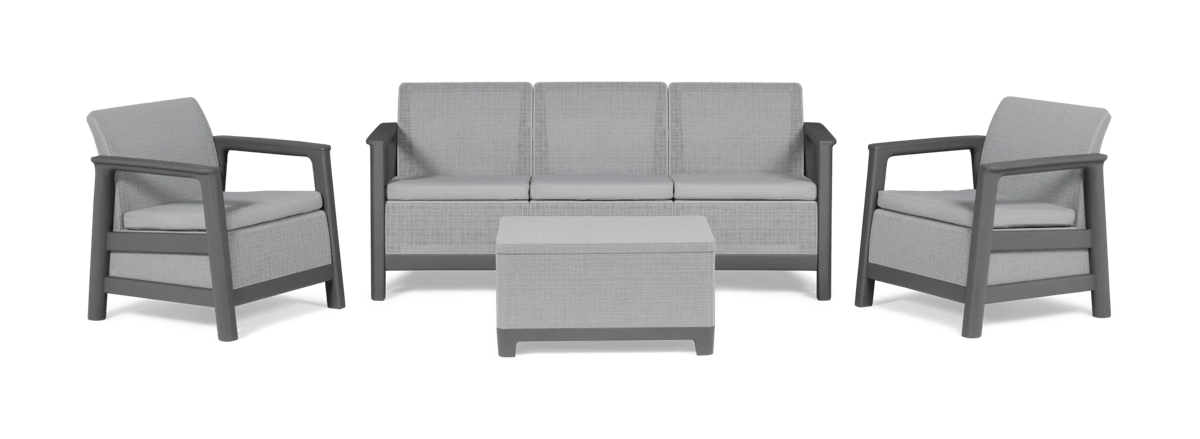 Scandi Linea 5 Seater Lounge Set with Storage Table