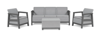 Scandi Linea 5 Seater Lounge Set with Storage Table - Lounge Sets
