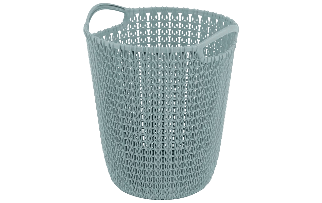 סל ניירות 7 ליטר סרוג (דגם KNIT 7L) -  - תכלת
