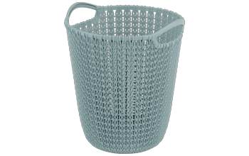 סל ניירות 7 ליטר סרוג (דגם KNIT 7L) -  - תכלת - סלסלות אחסון