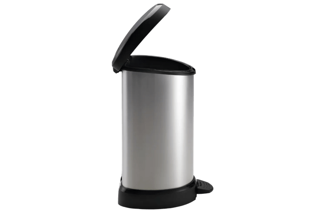 פח אשפה דקו עם פדל 15 ליטר - שחור