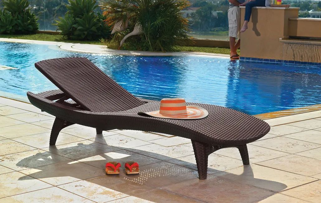 Pacific Patio Lounge Set Sun Chairs - Brown - Keter US