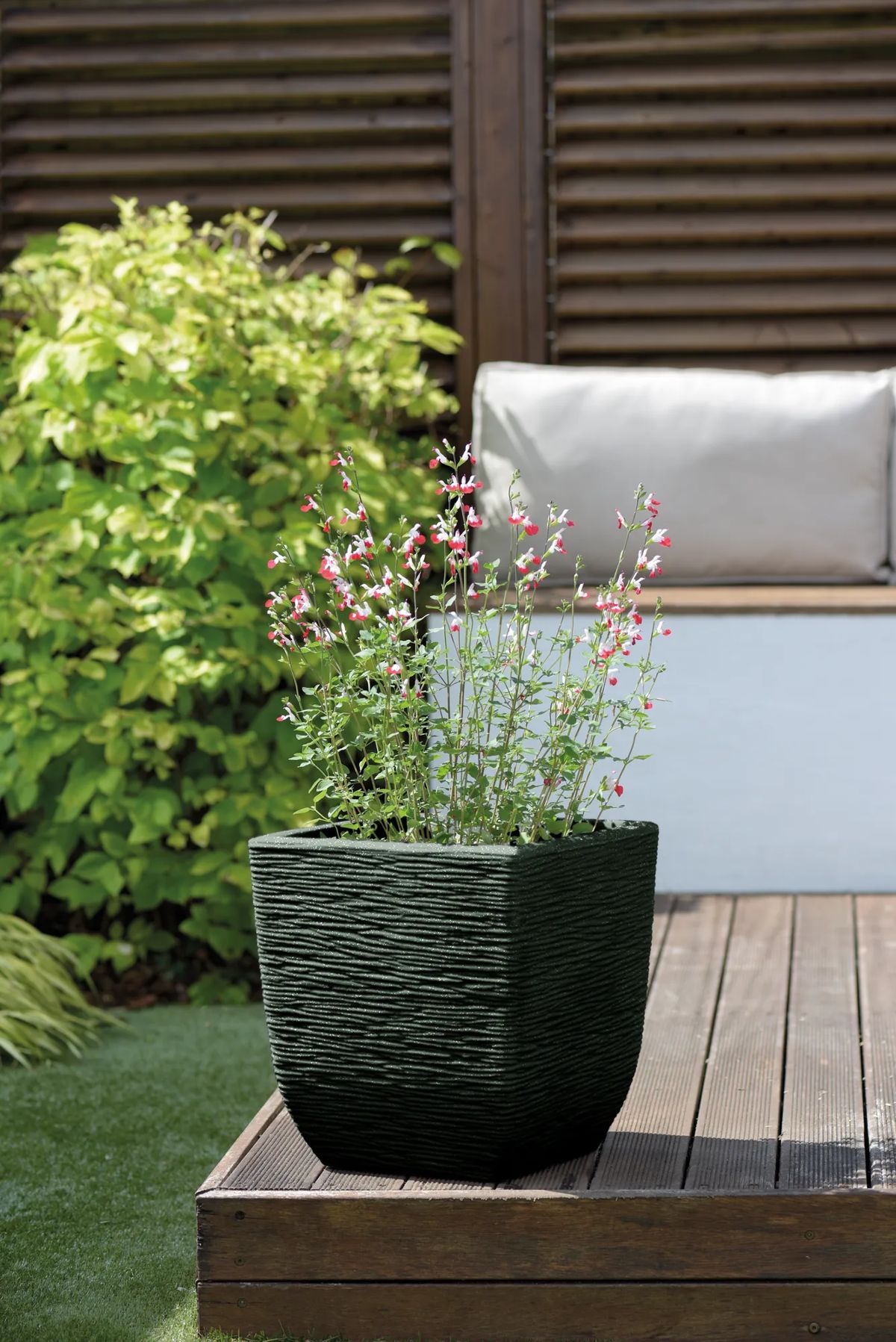 Cotswold Square Planter 38cm Set of 2 - Marble Green