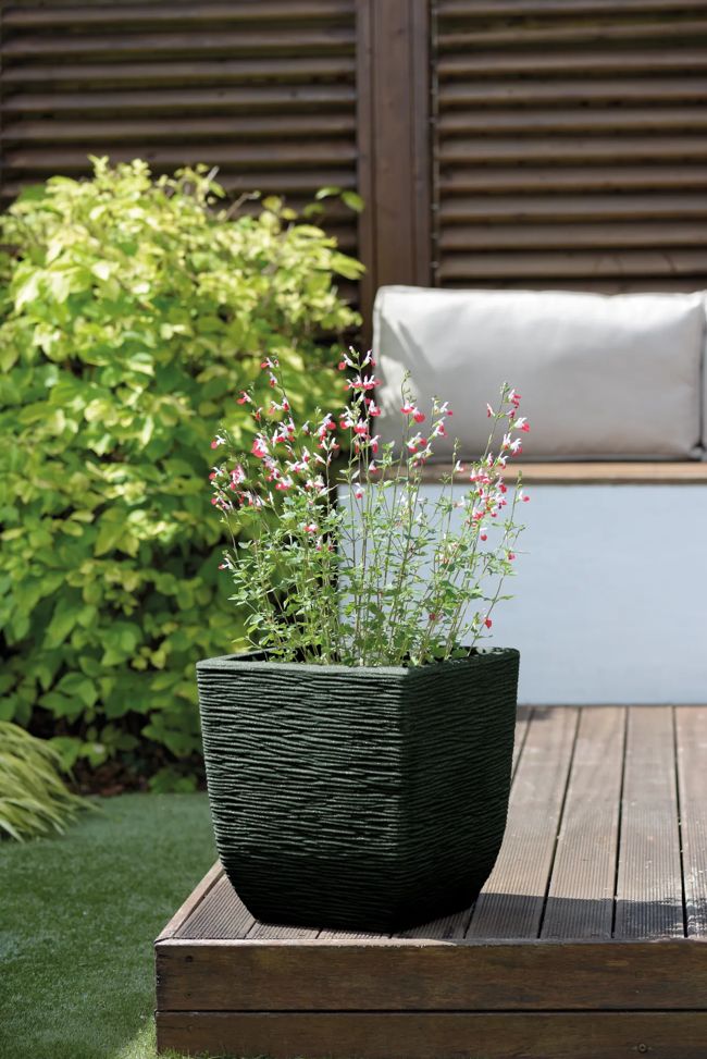 Cotswold Square Planter 38cm Set of 2 - Marble Green